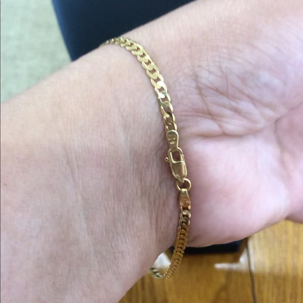 18k Solid Gold (not plated) chain bracelet